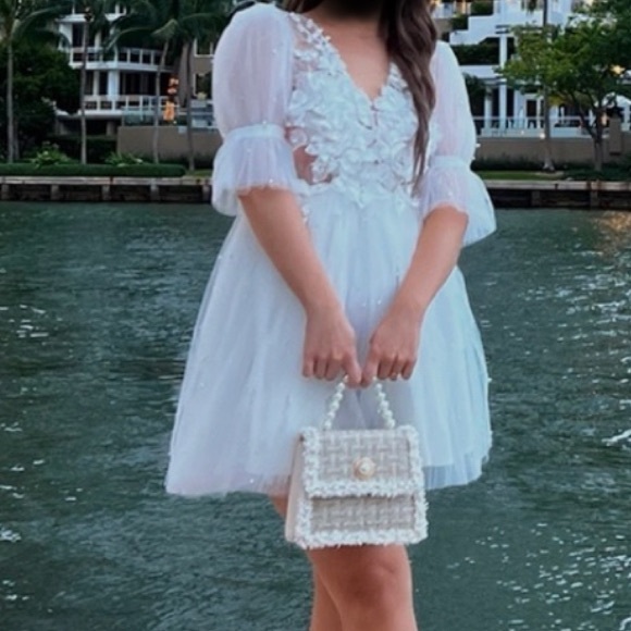 Bridal Short Puff Dress - Picture 3 of 8